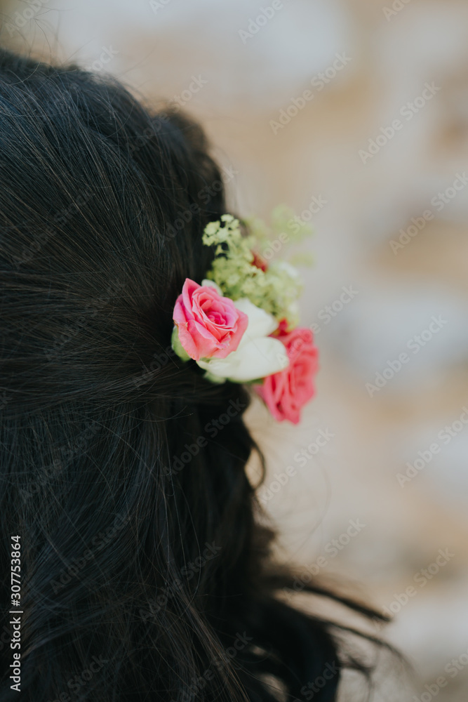 Naklejka premium Coiffure de mariage