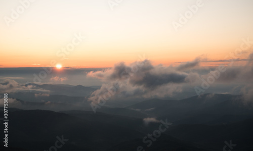 wind turbines in the clouds