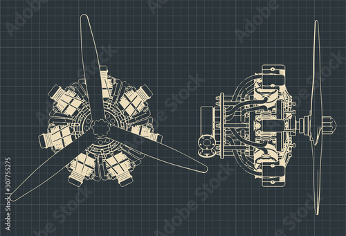 Radial engine blueprints