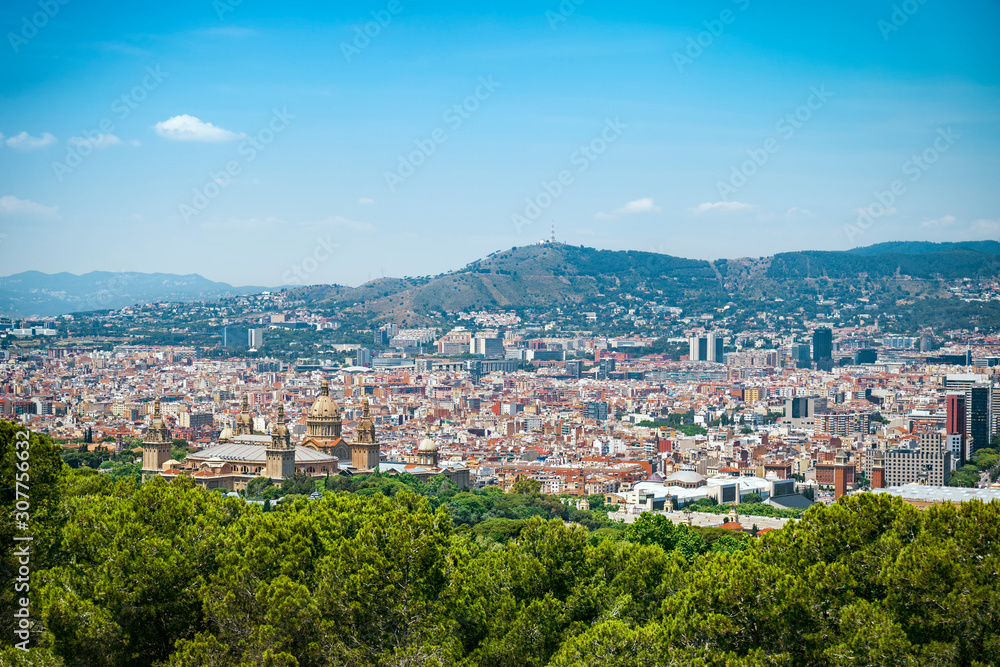 Panoramic view of Barcelona, Catalonia, Spain Panoramic view of Barcelona, Catalonia, Spain