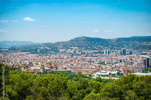 Panoramic view of Barcelona, Catalonia, Spain