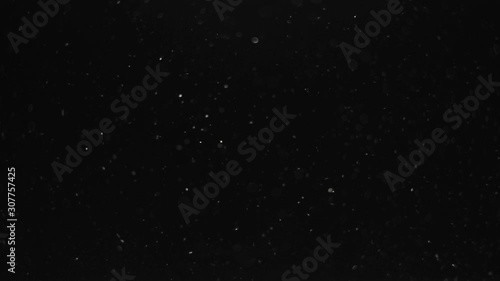 particles on black background, abstract overlay with particles and bokeh