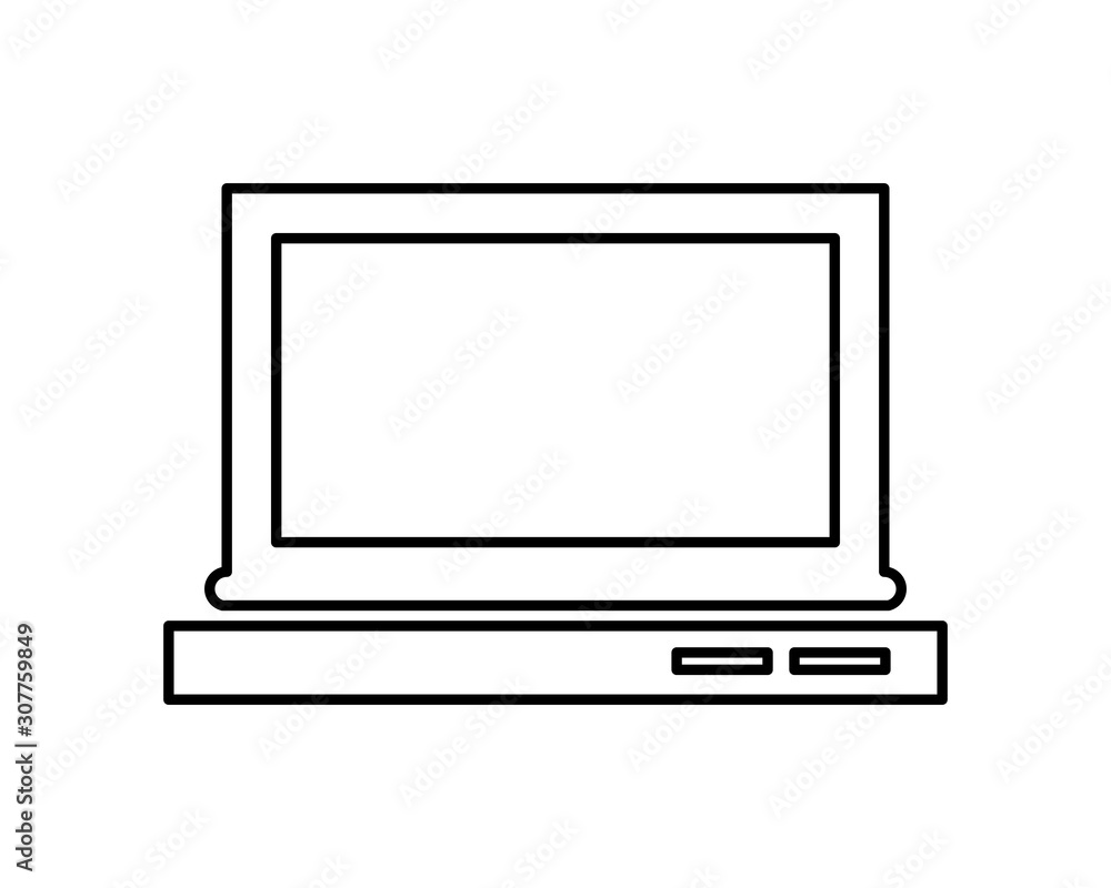 laptop computer portable isolated icon laptop computer portable isolated icon