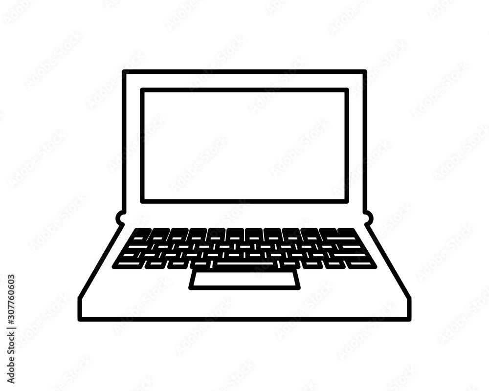 Fototapeta premium laptop computer portable isolated icon