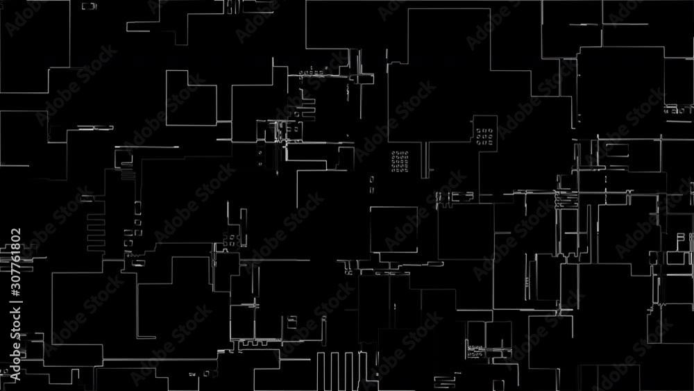 Abstract tech lines pattern, stripes on grid. HUD, FUI. Seamless loop background Abstract tech lines pattern, stripes on grid. HUD, FUI. Seamless loop background