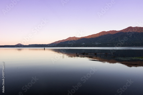 Peaceful Sunrise at Lake Quinanult, Washington