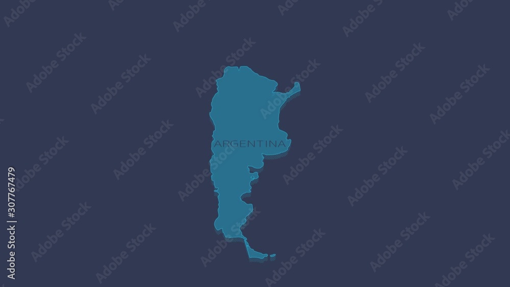 Argentina animated map with alpha channel. Argentina animated map with alpha channel.