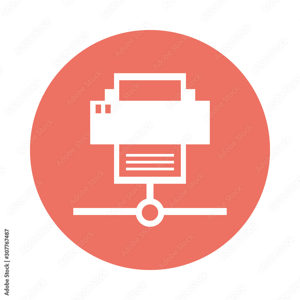 printer device hardware isolated icon printer device hardware isolated icon