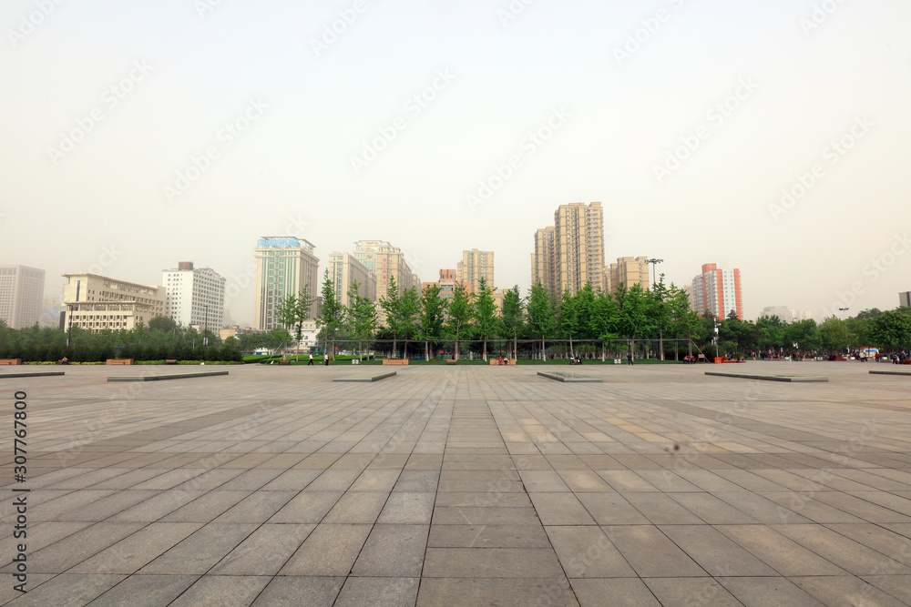 City Square, architectural scenery, Shijiazhuang, Hebei, china.