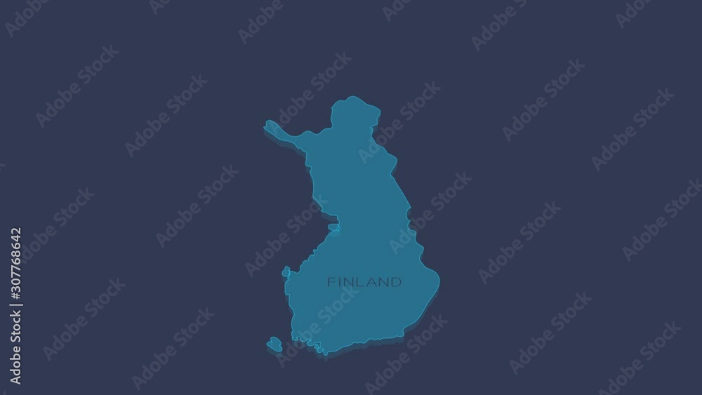 Finland animated map with alpha channel. Finland animated map with alpha channel.