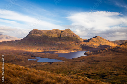 Cul Mor mountain seen from Stac Pollaidh  Assynt  Scotland