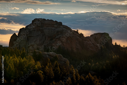 The rock formations of Vedauwoo in the Medicine Bow National Forest near Laramie, Wyoming photo