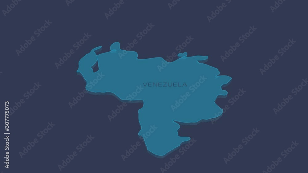 Venezuela animated map with alpha channel. Venezuela animated map with alpha channel.