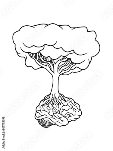 Gehirn unter Baum klima schutz naturschutz