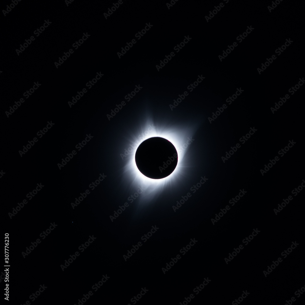 the sun's corona during a total eclipse