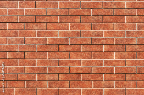 The red brick wall texture on the grunge background can be used for interior decoration.