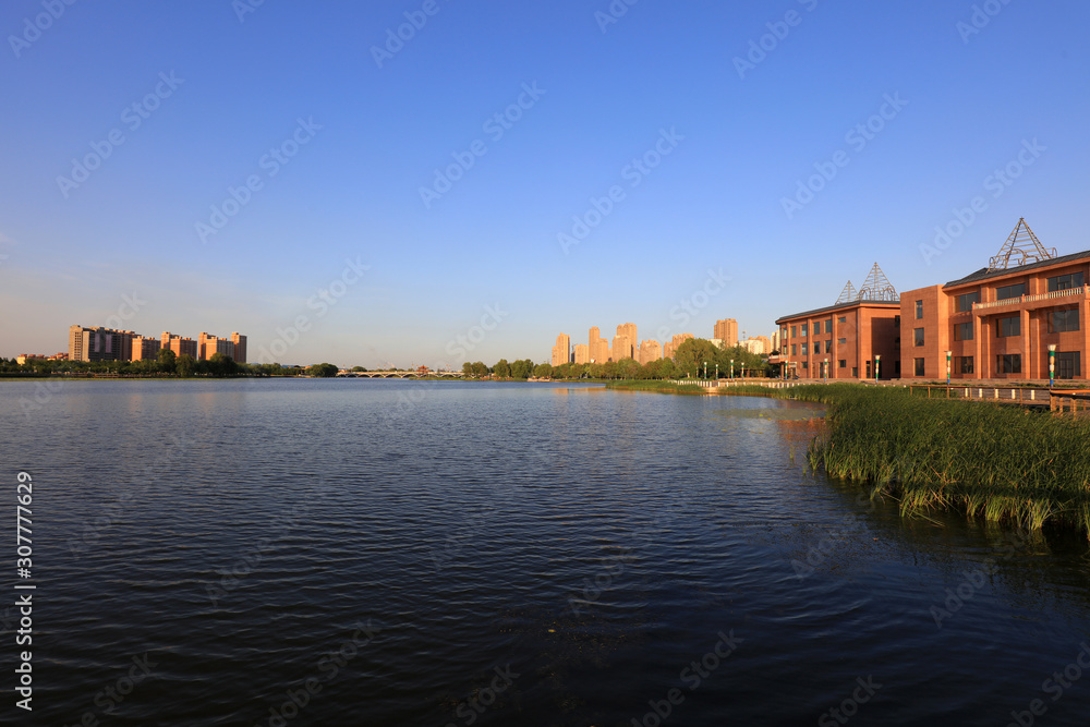 Waterfront Park Scenery, Tangshan City, China