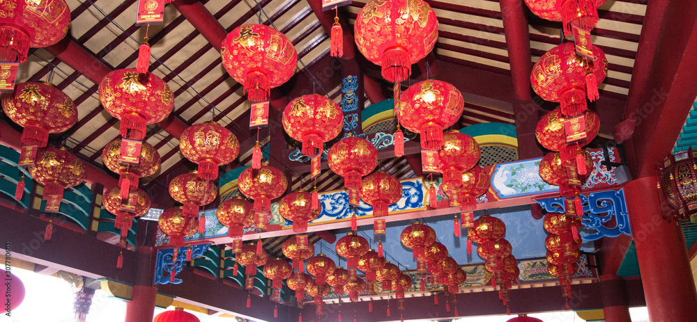 custom made wallpaper toronto digitalchinese red lanterns as decoration and a characteristic in a conghucu temple