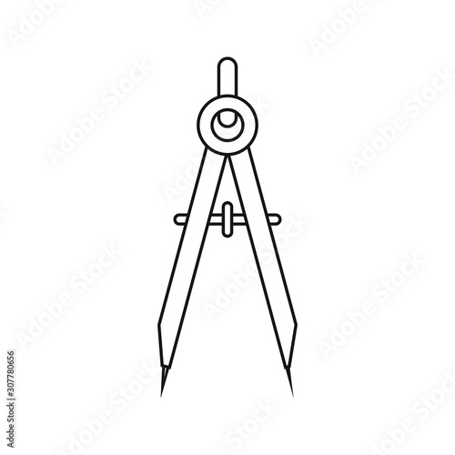 geometric compass icon. vector illustration