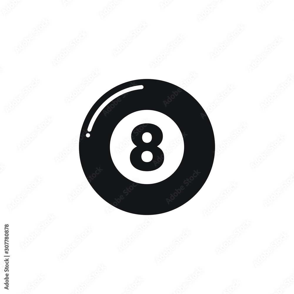 Pool Eight Ball Icon design. Vector Illustration Pool Eight Ball Icon design. Vector Illustration