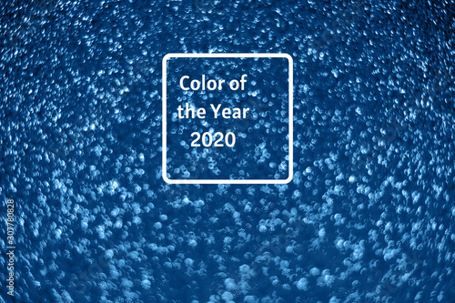 Bright sparkle blue background. Color of the year concept.