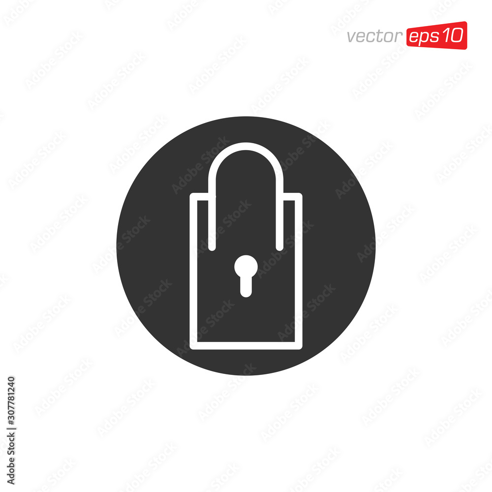Padlock Secure Icon Design Vector Padlock Secure Icon Design Vector