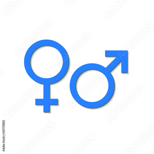 Female and male gender icons. vector illustration