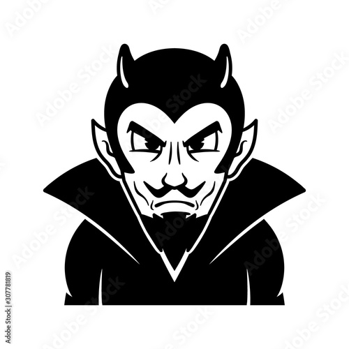 Cartoon Classic Devil Mascot Illustration