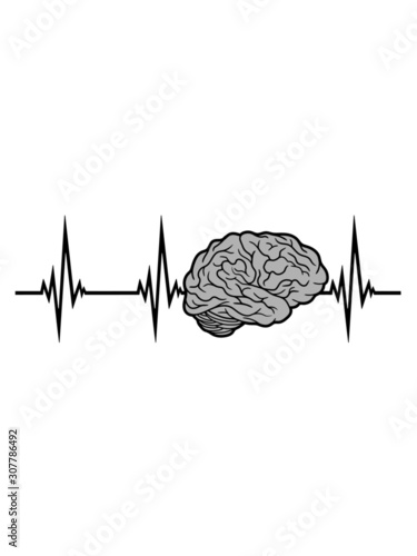 EKG Gehirn Design 