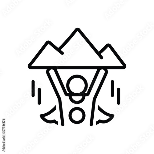 Black line icon for incredible 