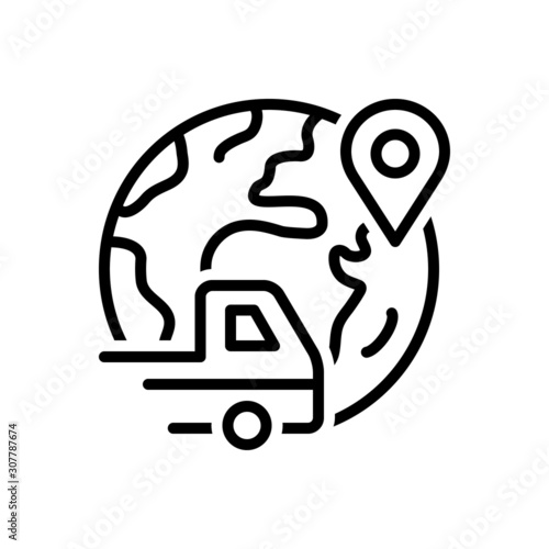 Black line icon for elsewhere 