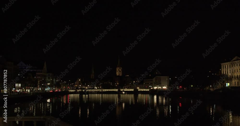 Central in Zurich downtown at night. Beauty shot. Central in Zurich downtown at night. Beauty shot.