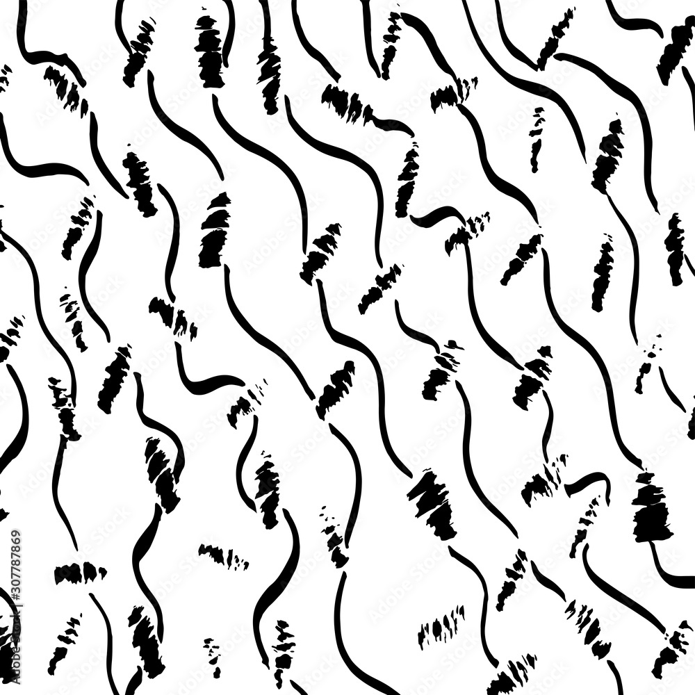 Grunge brush pattern. Texture. White and black vector. Grunge brush pattern. Texture. White and black vector.