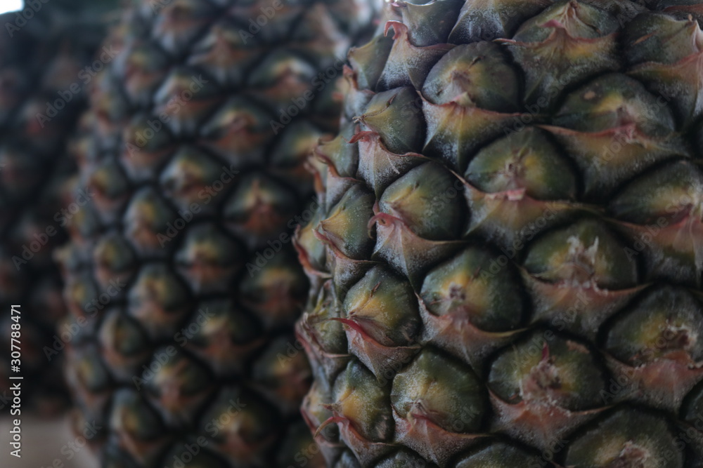 Side Close up of Pineapples Side Close up of Pineapples