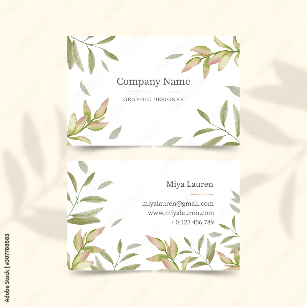 Floral business card