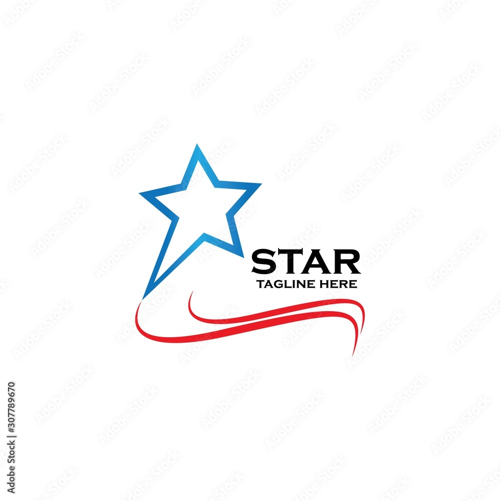 Obraz premium Star vector icon illustration design