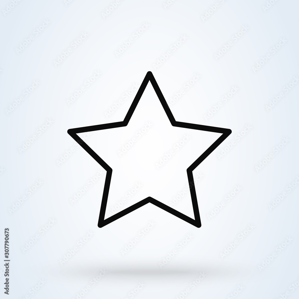 Clasic star Simple. Outline modern icon design illustration. Clasic star Simple. Outline modern icon design illustration.
