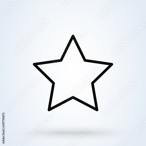 Clasic star Simple. Outline modern icon design illustration.