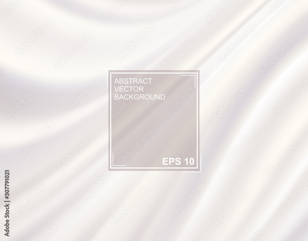 Obraz premium Abstract white fabric. Vector background. Wedding gray and pearl background.