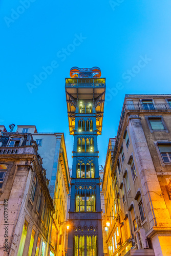 Elevador Santa Justa in Lisbon, Portugal photo