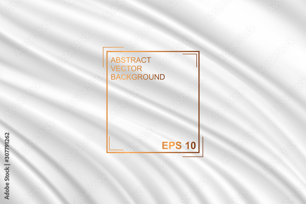 Obraz premium Abstract white fabric. Vector background. Wedding gray and pearl background.