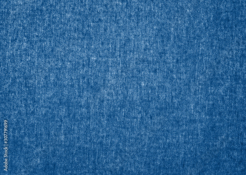 Blue fabric with canvas texture. Background.Trend of the year.