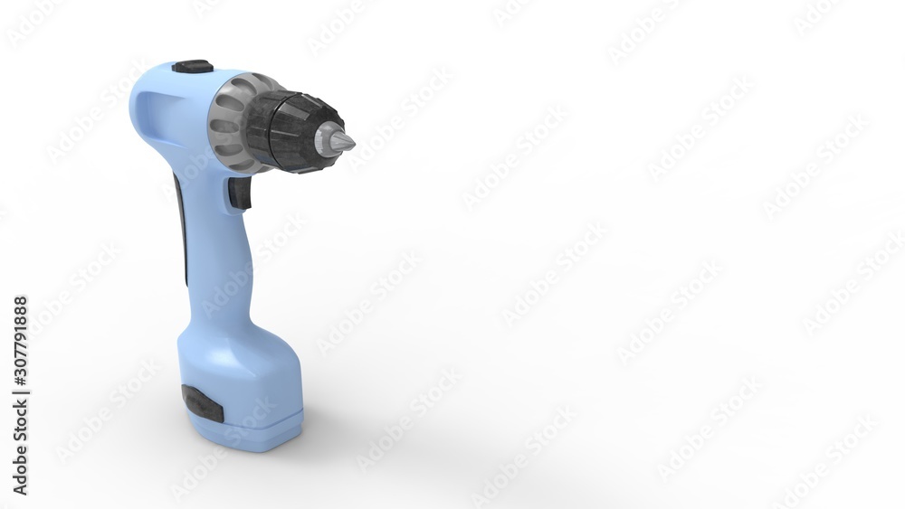 3d rendering of a electric screwdriver isolated in studio background 3d rendering of a electric screwdriver isolated in studio background