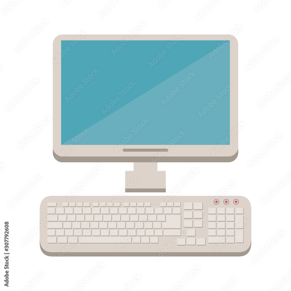 desktop computer with keyboard icon desktop computer with keyboard icon