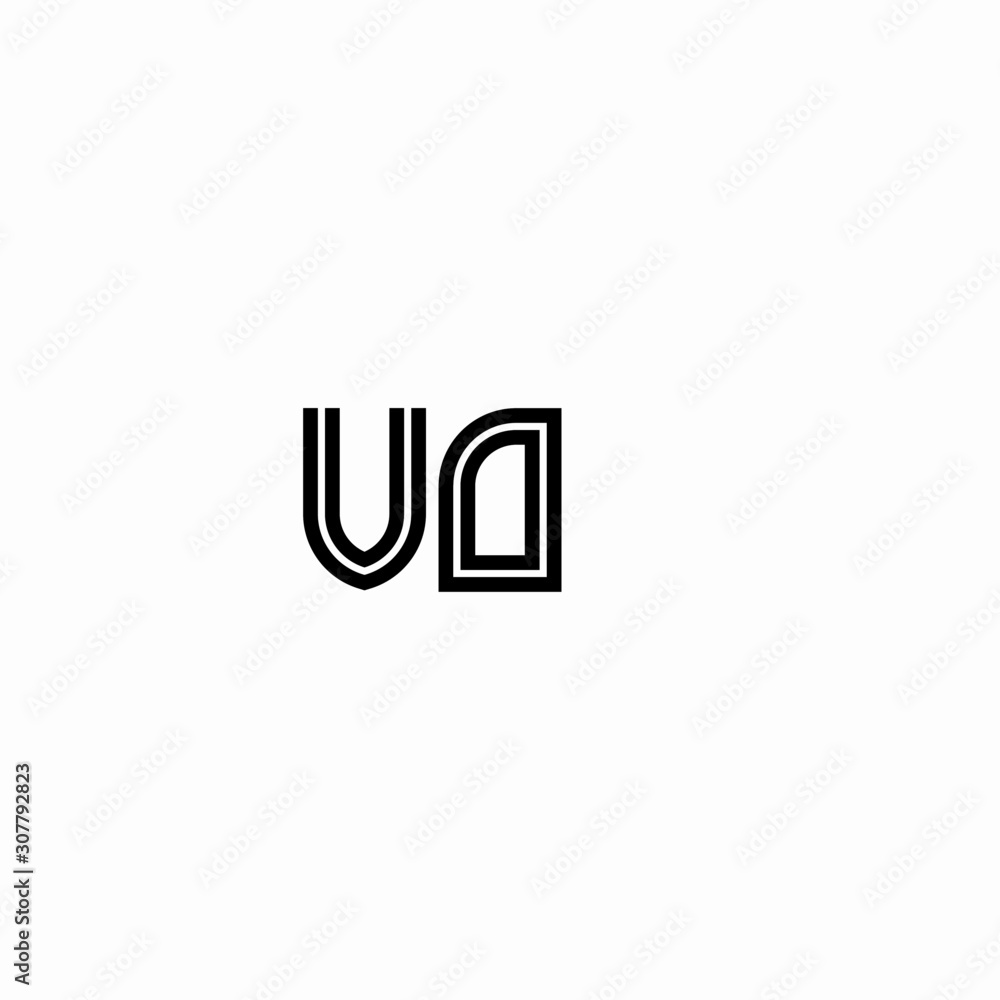 Initial outline letter VO style template Initial outline letter VO style template