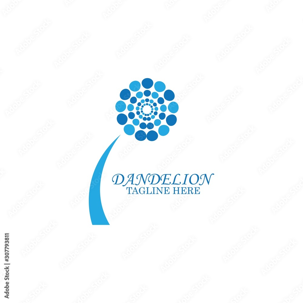Dandelion vector icon design