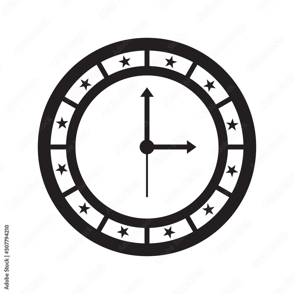 Time icon with a white background, Clock symbol, Stopwatch sign, vector illustration element Time icon with a white background, Clock symbol, Stopwatch sign, vector illustration element