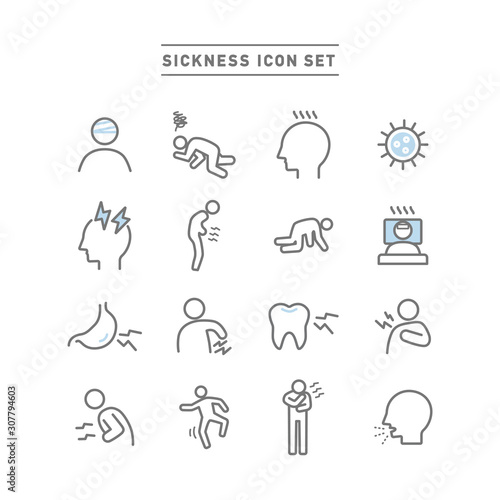 SICKNESS ICON SET