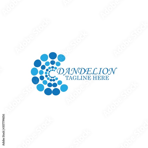 Dandelion vector icon design