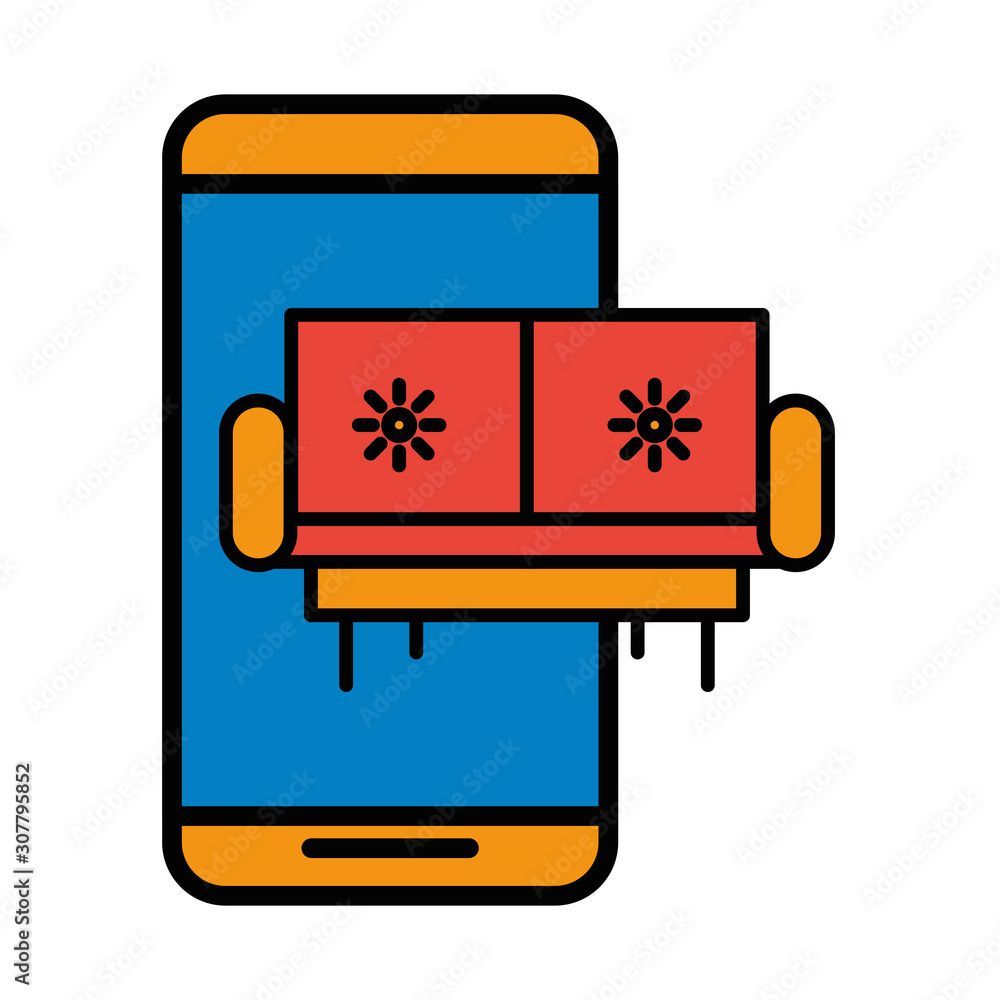 smartphone device with sofa livingroom smartphone device with sofa livingroom